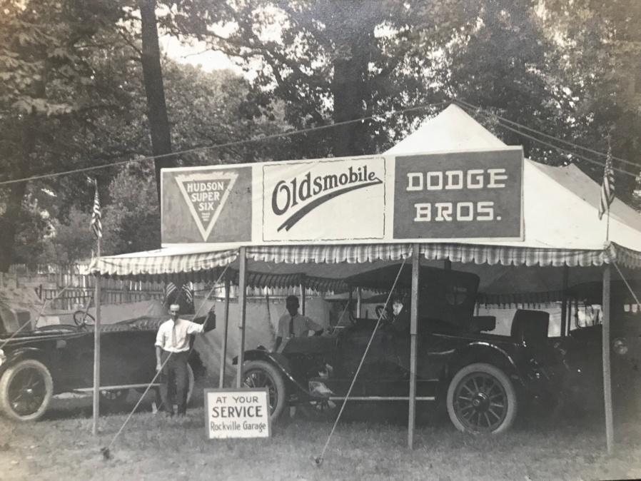 Rockville Garage at Rockville Fair 1918